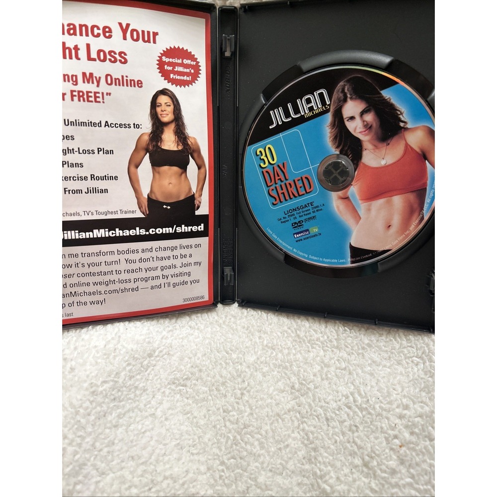 30 Day Shred (DVD, 2007) Jillian Michaels 3 Workouts 20 Pounds In 30 Days - Picture 3 of 6